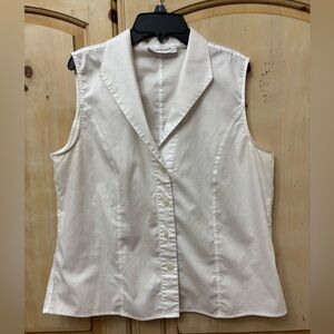 Calvin Klein Button Down Sleeveless Dress Shirt